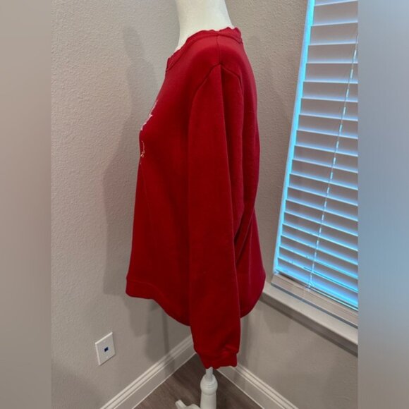 Vintage 90’s Adrian Delafield Fall Leaves Sweater Granny Autumn Cottagecore Sz L - Picture 4 of 9